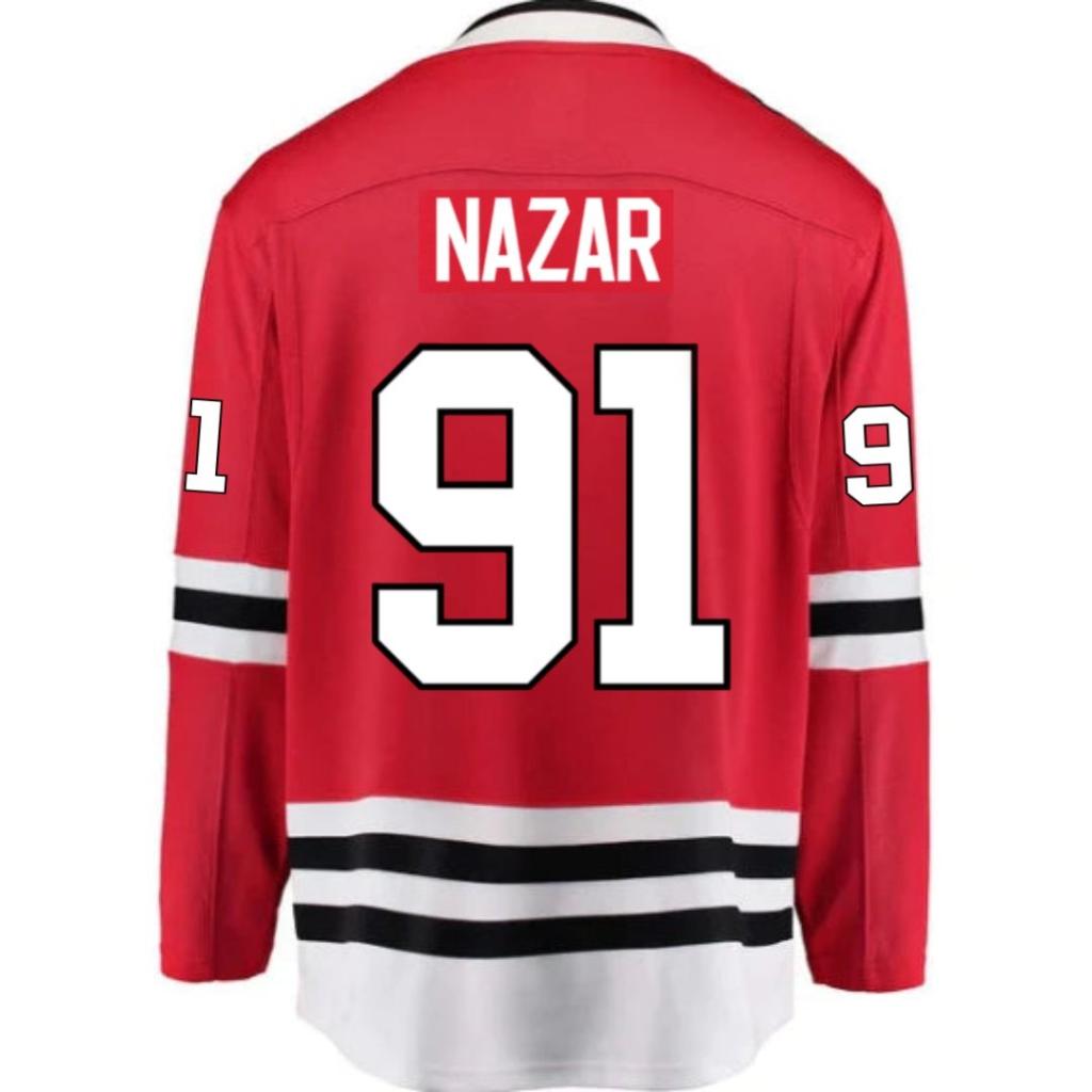 Frank Nazar Chicago Blackhawks Red Home Fanatics Premium Twill Breakaway Replica Jersey for Men product image 3, provided