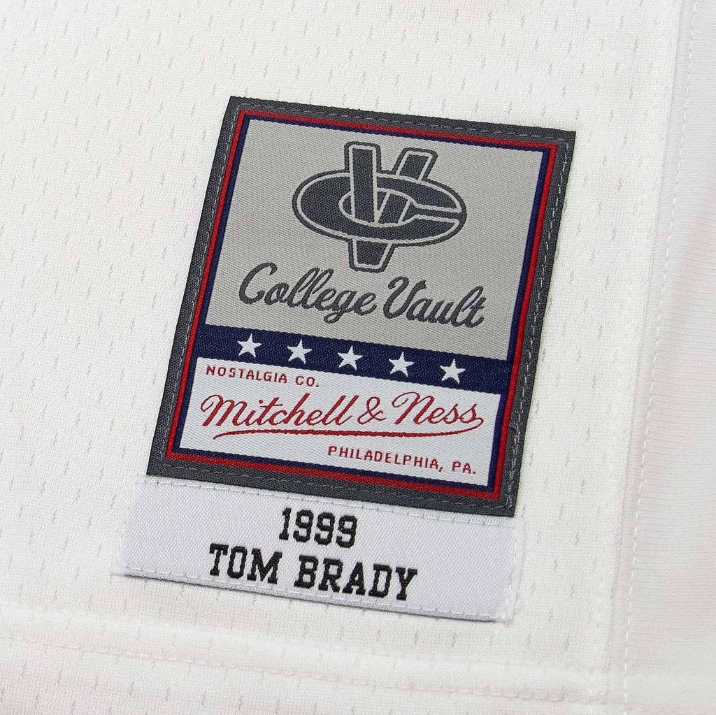 Youth Tom Brady #10 Michigan Wolverines 1999 White Mitchell & Ness Legacy NCAA Jersey product image 4, provided for visual
