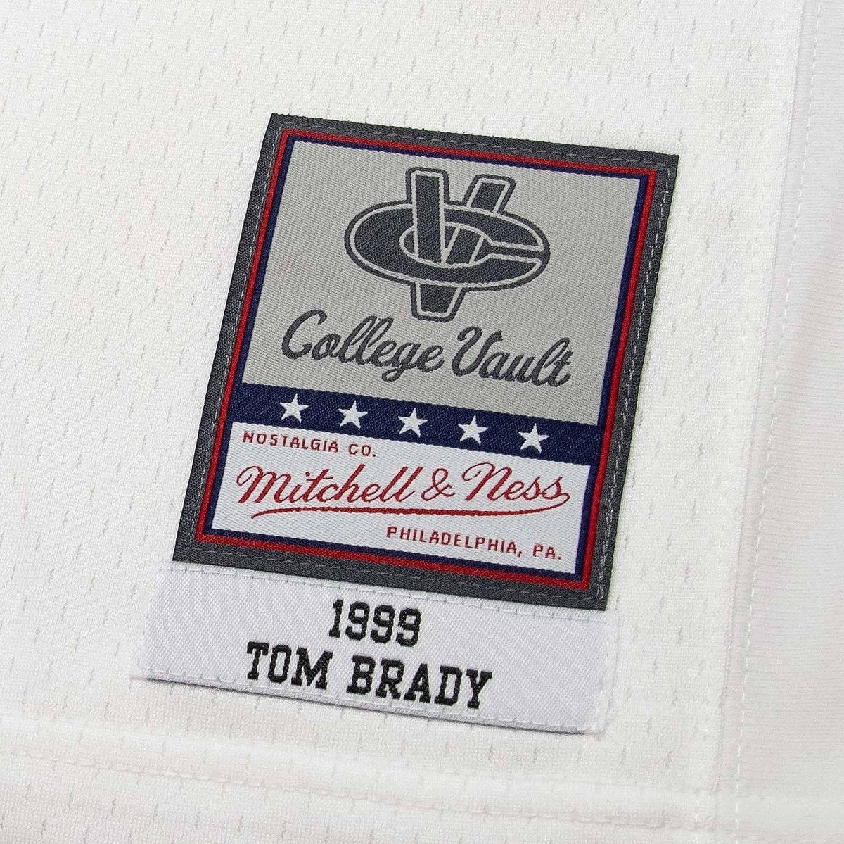 Youth Tom Brady #10 Michigan Wolverines 1999 White Mitchell & Ness Legacy NCAA Jersey product image 4, provided for visual