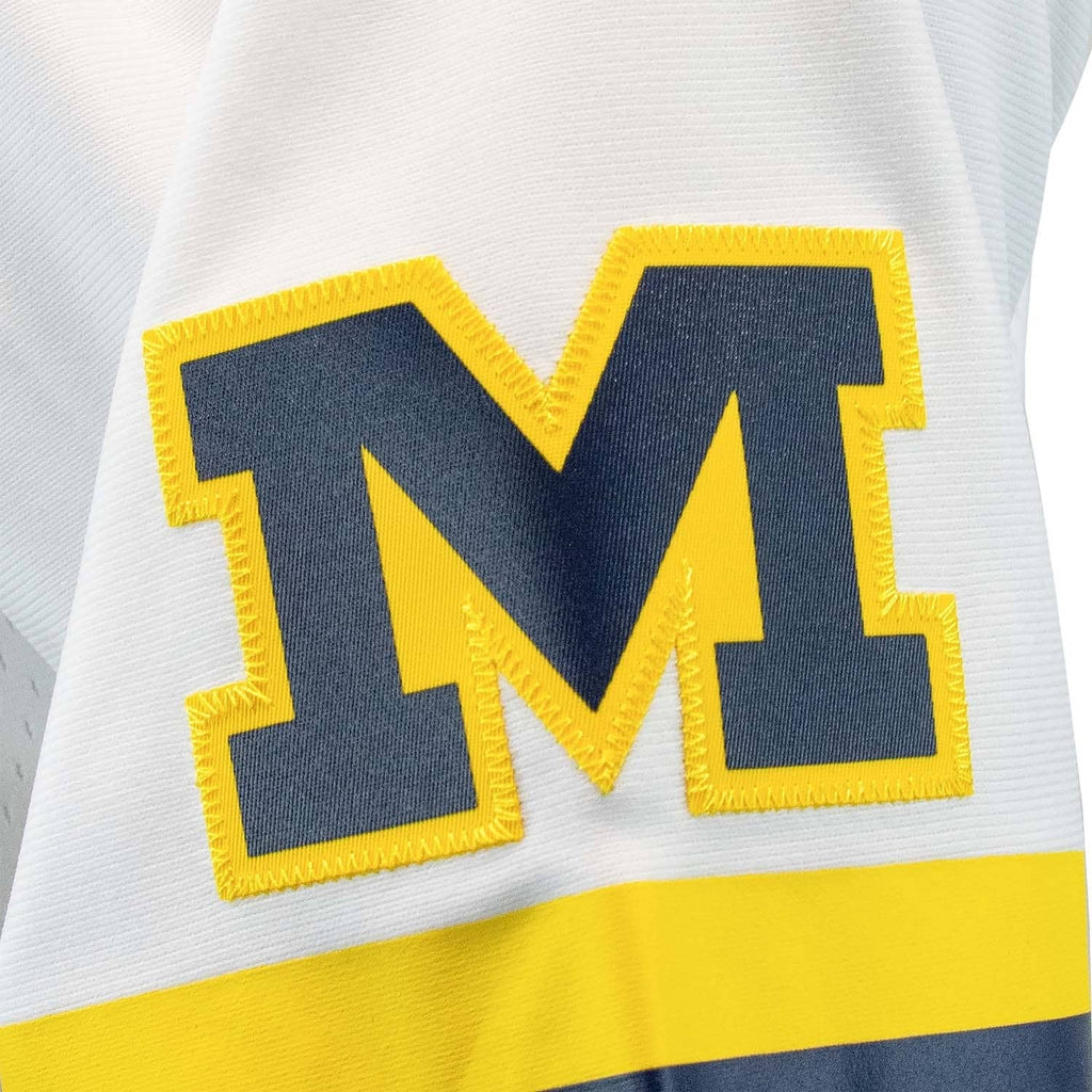 Youth Tom Brady #10 Michigan Wolverines 1999 White Mitchell & Ness Legacy NCAA Jersey product image 5, provided for visual