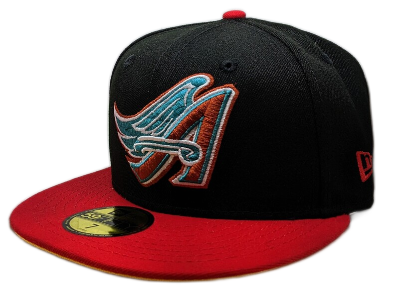 Anaheim Angels New Era 2 Tone Black/Red Guns N Roses Inspired Rock Pack 59FIFTY Fitted Hat product image 3, provided for