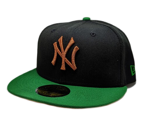 New York Yankees Black/Kelly Green/Rust New Era 59FIFTY Fitted Hat for Men product image 3, provided for visual reference