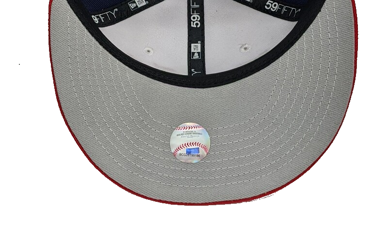 Chicago White Sox New Era Script Throwback Red/White/Navy 59FIFTY Fitted Hat product image 5, provided for visual reference