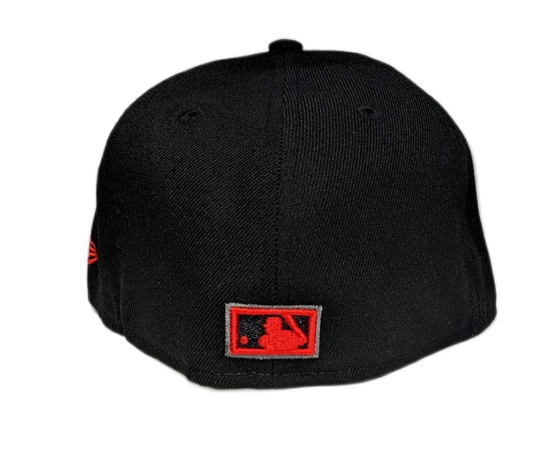 Chicago White Sox October Night Black/Red New Era 59FIFTY Fitted Hat product image 5, provided for visual reference and