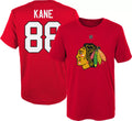 NHL Youth Chicago Blackhawks Patrick Kane #88 Red Player T-Shirt product image 1, provided for visual reference and product