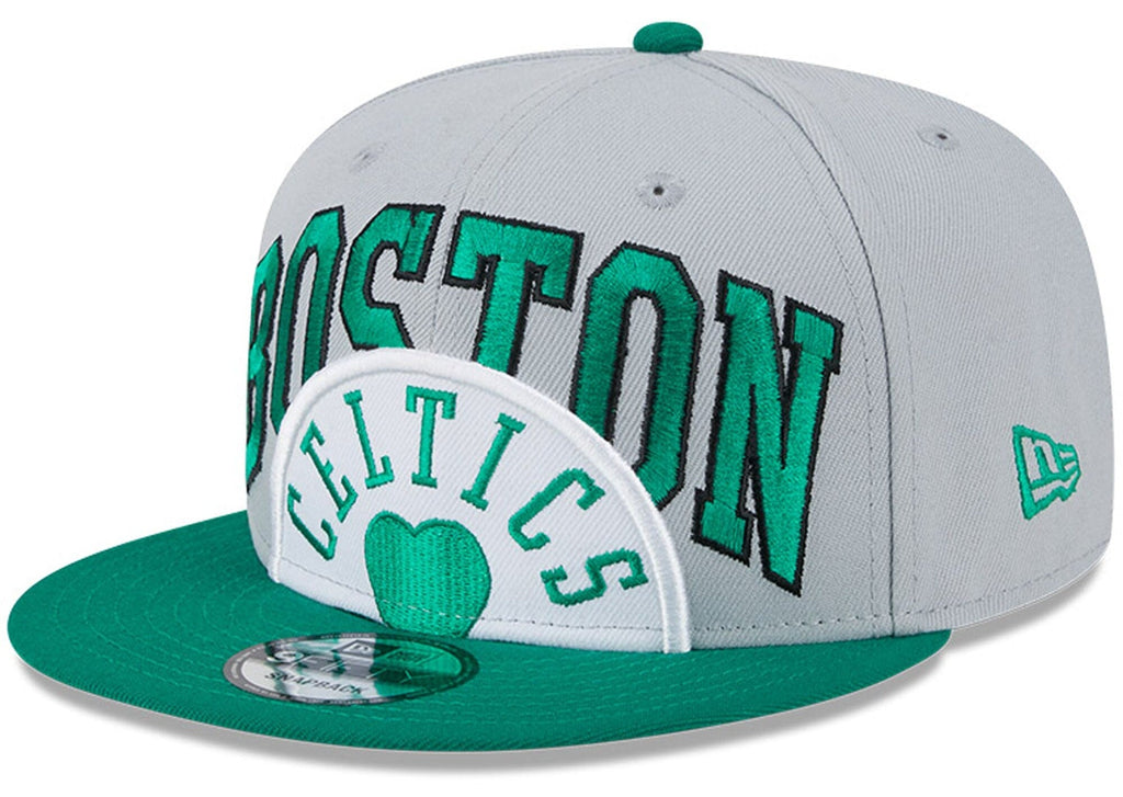 Boston Celtics New Era Gray/Kelly Green Tip-Off Two-Tone 9FIFTY Snapback Hat for Men product image 1, provided for visual