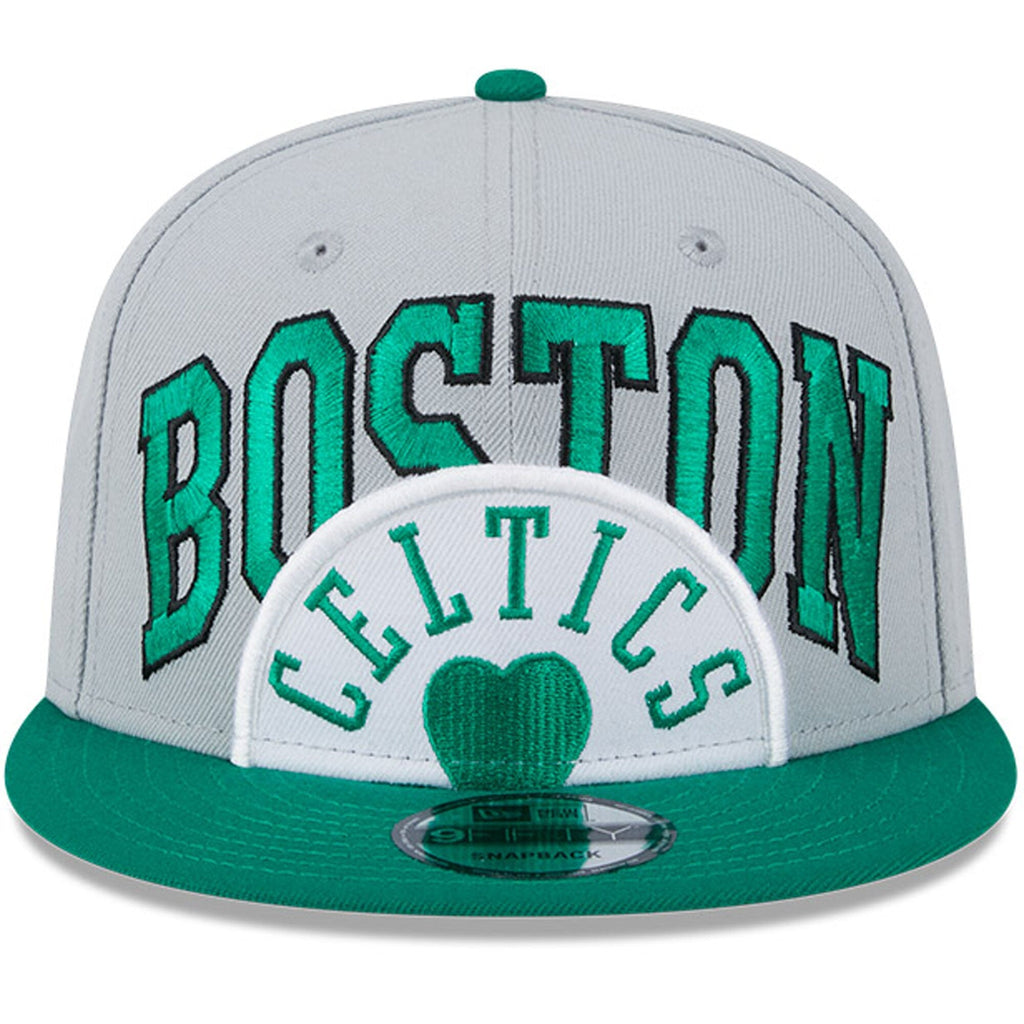Boston Celtics New Era Gray/Kelly Green Tip-Off Two-Tone 9FIFTY Snapback Hat for Men product image 2, provided for visual