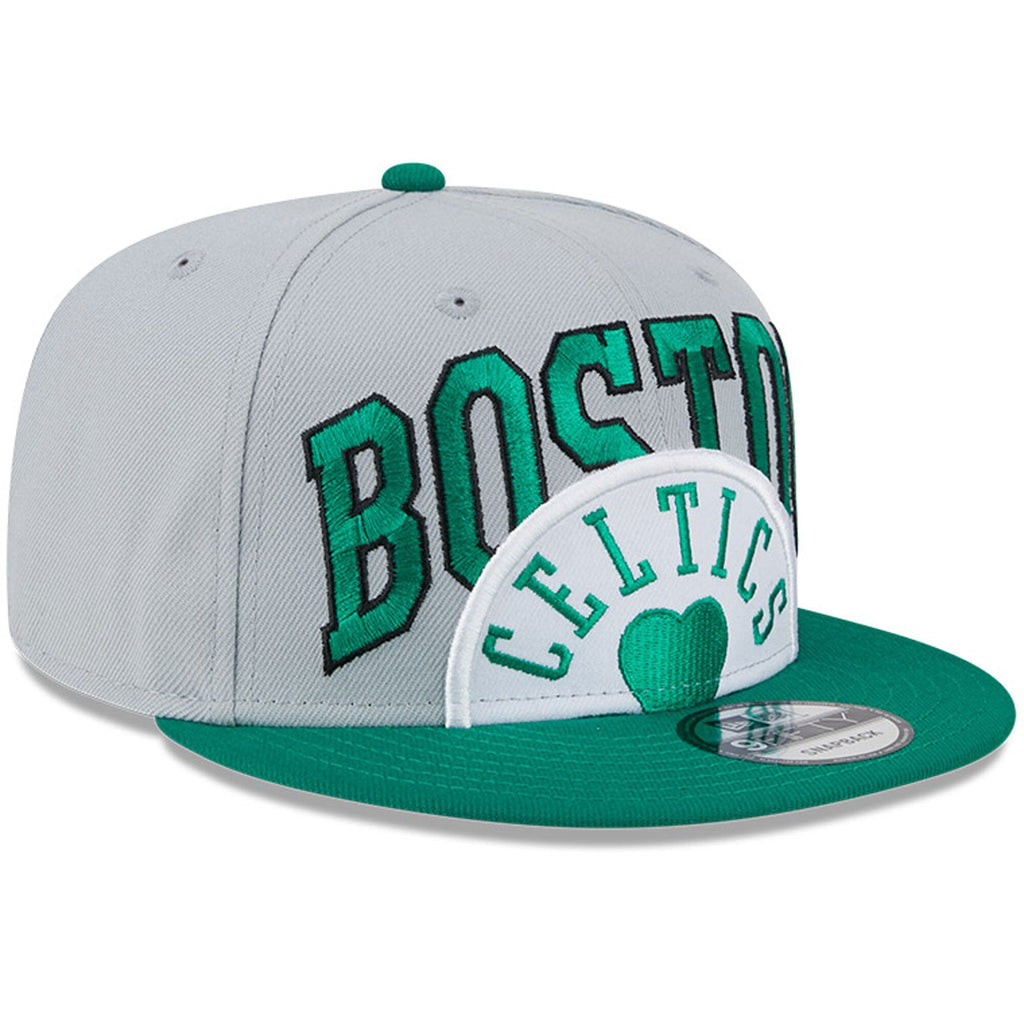 Boston Celtics New Era Gray/Kelly Green Tip-Off Two-Tone 9FIFTY Snapback Hat for Men product image 3, provided for visual
