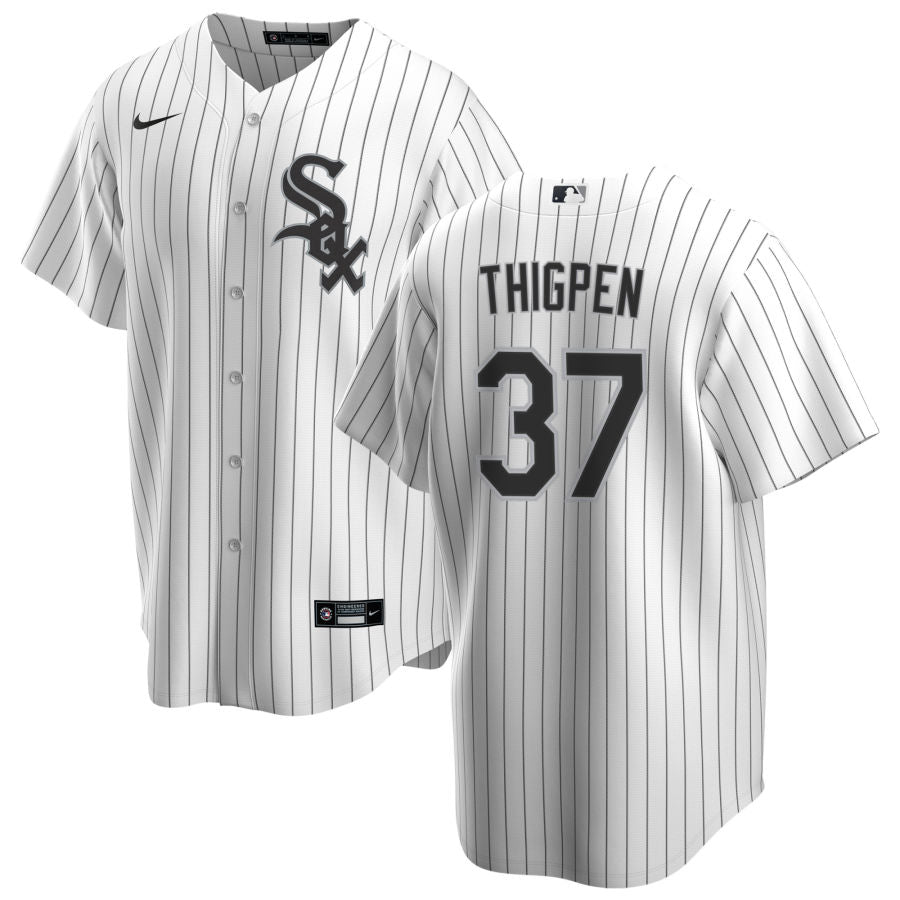 NIKE Men Bobby Thigpen Chicago White Sox Home Replica Jersey With Premium Lettering product image 1, provided for visual