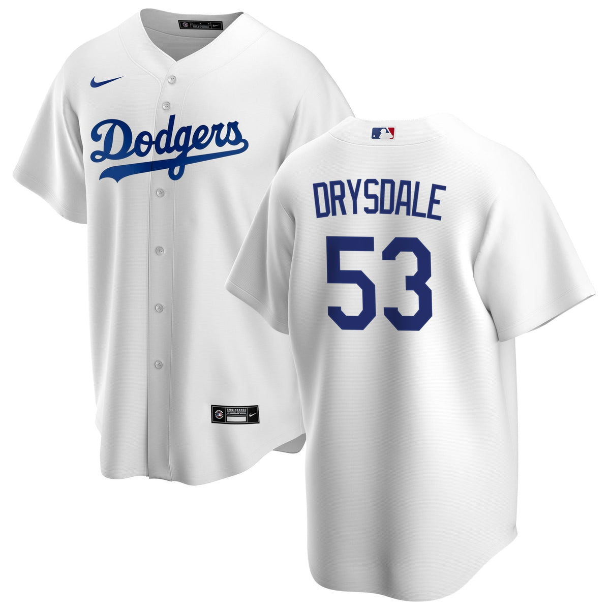 Don Drysdale Los Angeles Dodgers Nike White Home Replica Team Jersey for Men product image 1, provided for visual reference