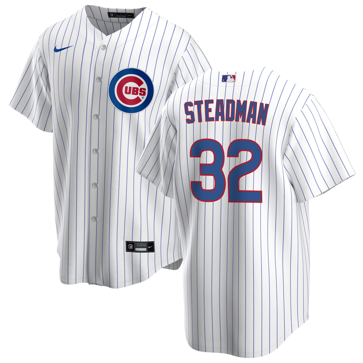 NIKE Men Chet "Rocket" Steadman Chicago Cubs White Home Premium Twill Replica Jersey product image 1, provided for visual