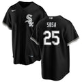 NIKE Men Sammy Sosa Chicago White Sox Black Alternate Premium Twill Replica Jersey product image 1, provided for visual