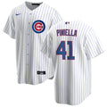 NIKE Men Lou Piniella Chicago Cubs White Home Premium Stitch Replica Jersey product image 1, provided for visual reference