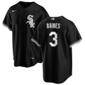 NIKE Men Harold Baines Chicago White Sox Black Alternate Premium Stitch Replica Jersey product image 1, provided for visual