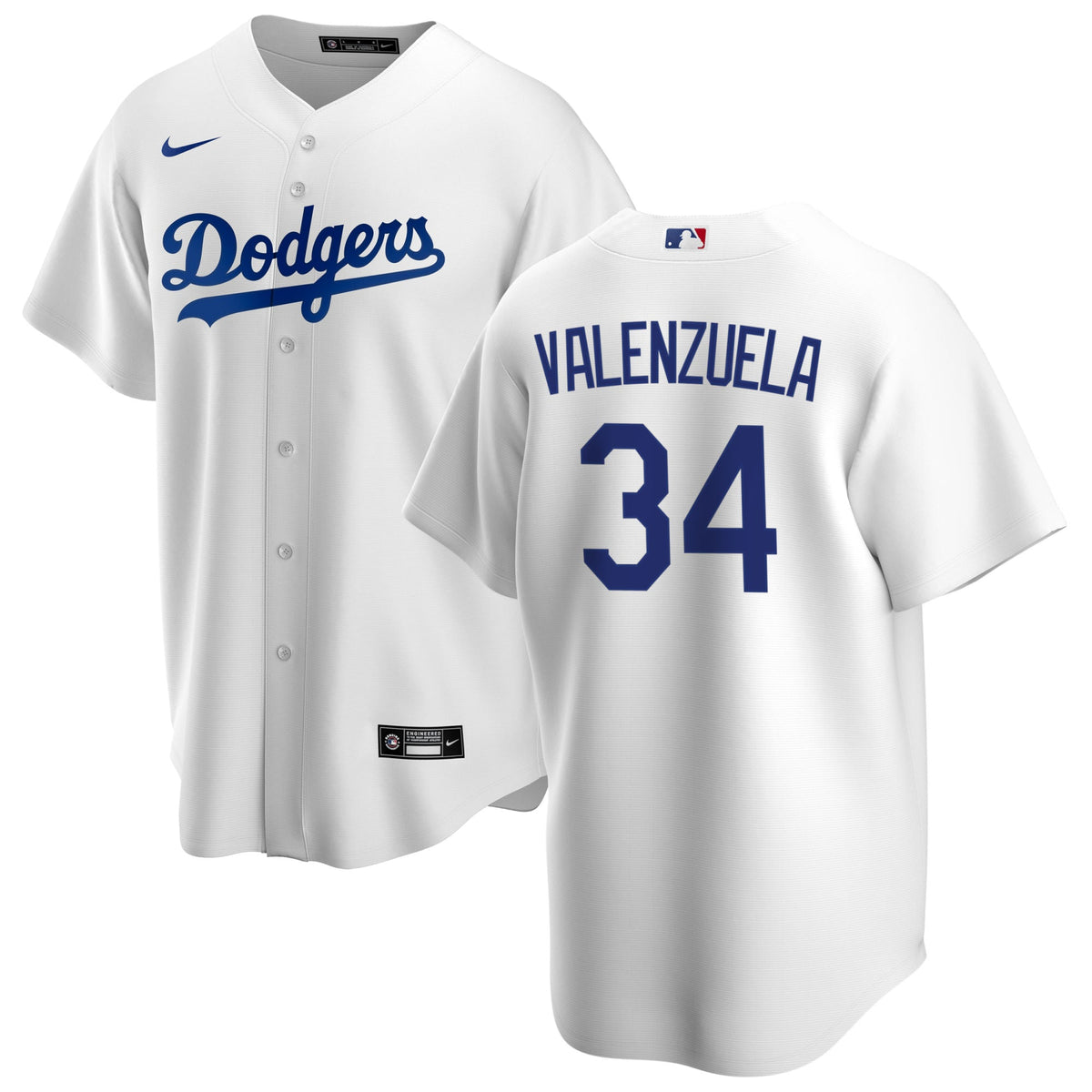 Fernando Valenzuela Los Angeles Dodgers Nike White Home Replica Team Jersey for Men product image 1, provided for visual