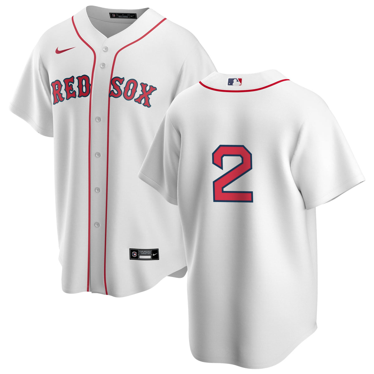 Nike Boston Red Sox Jerry Remy #2 Home Official Replica Player Jersey for Men product image 1, provided for visual reference