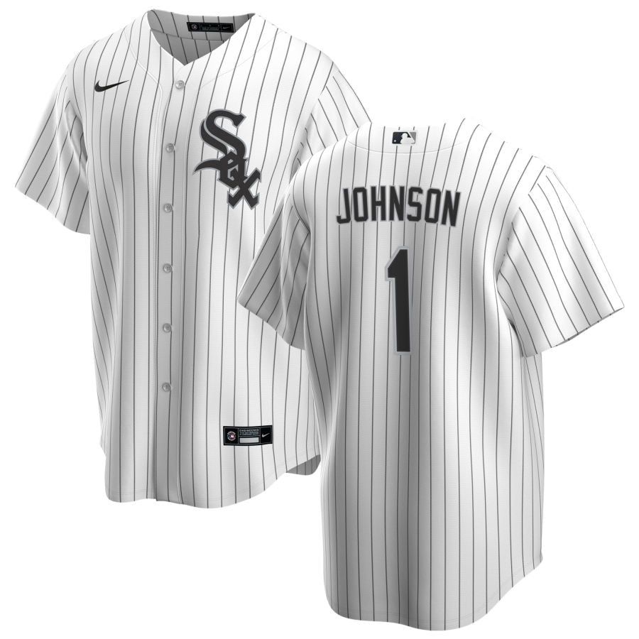 NIKE Men Lance "One Dog" Johnson Chicago White Sox Home Replica Jersey With Premium Lettering product image 1, provided for