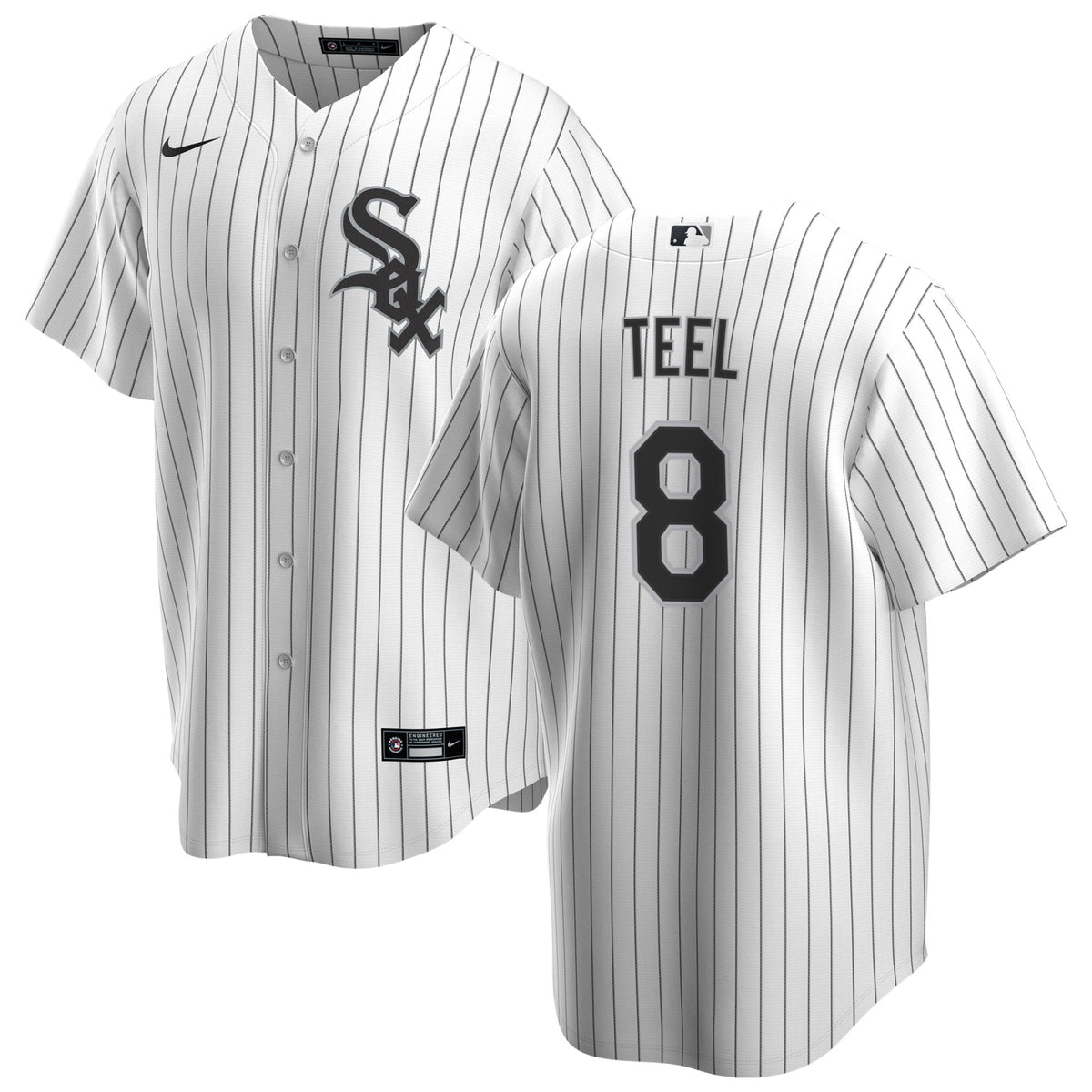 NIKE Men Kyle Teel Chicago White Sox Home Premium Replica Jersey product image 1, provided for visual reference and product