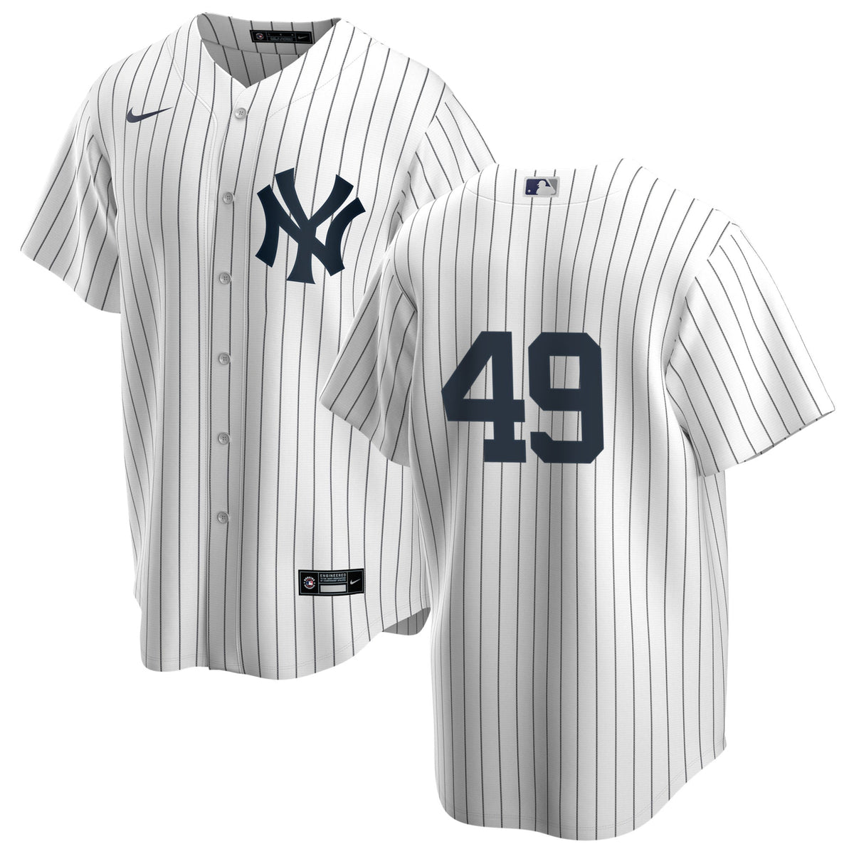Nike Ron Guidry #49 White New York Yankees Home Official Replica Player Jersey for Men product image 1, provided for visual