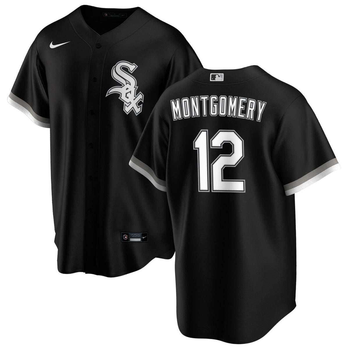 Colson Montgomery Chicago White Sox NIKE Replica Black Alternate Jersey for Men product image 1, provided for visual