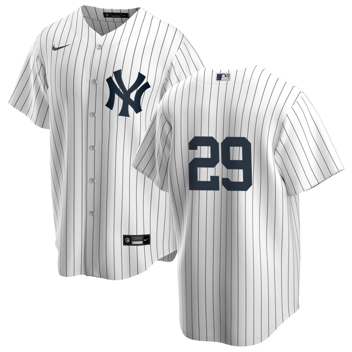 Nike Catfish Hunter #29 White New York Yankees Home Official Replica Player Jersey for Men product image 1, provided for