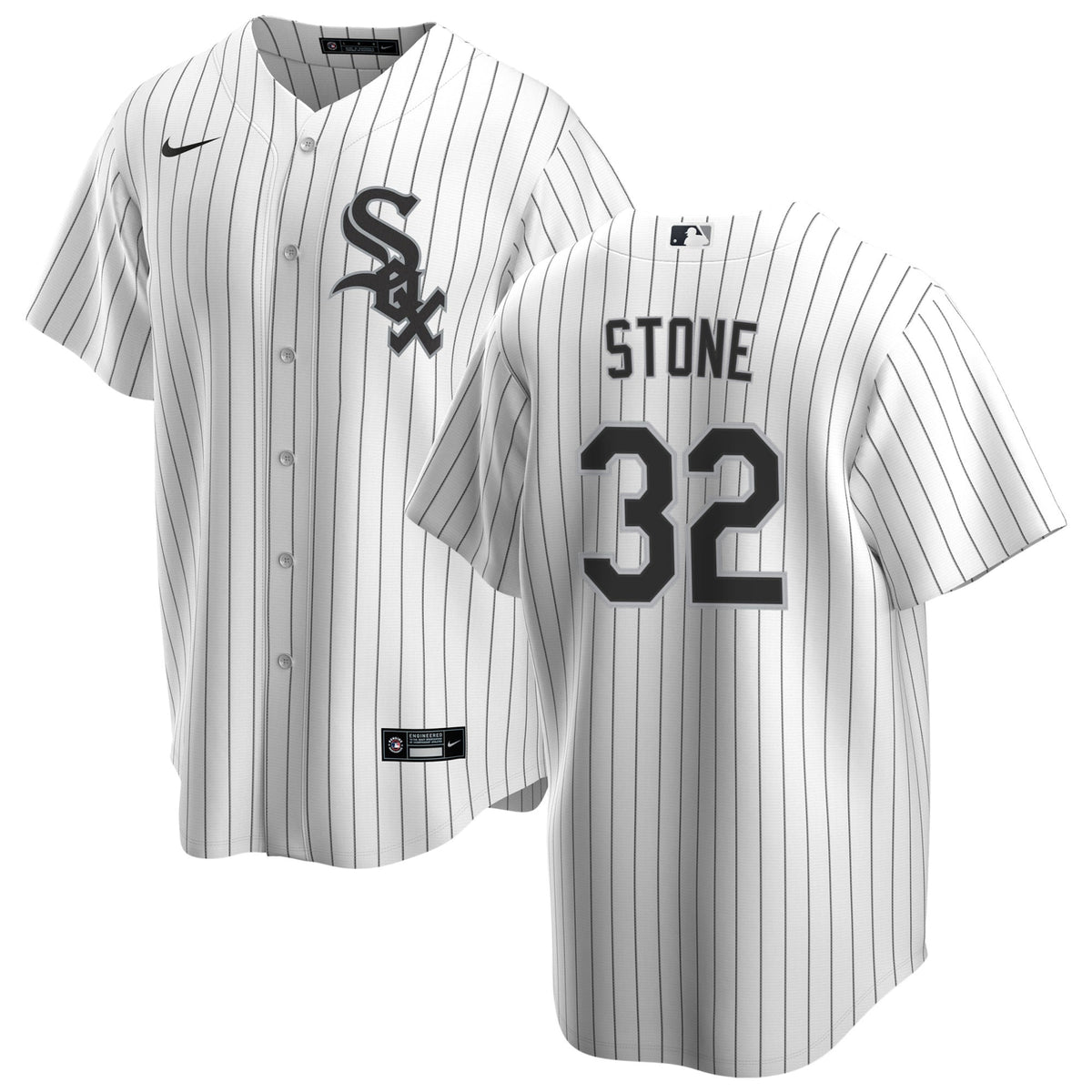 Steve Stone Chicago White Sox NIKE Replica Men Home Jersey With Premium Lettering product image 1, provided for visual