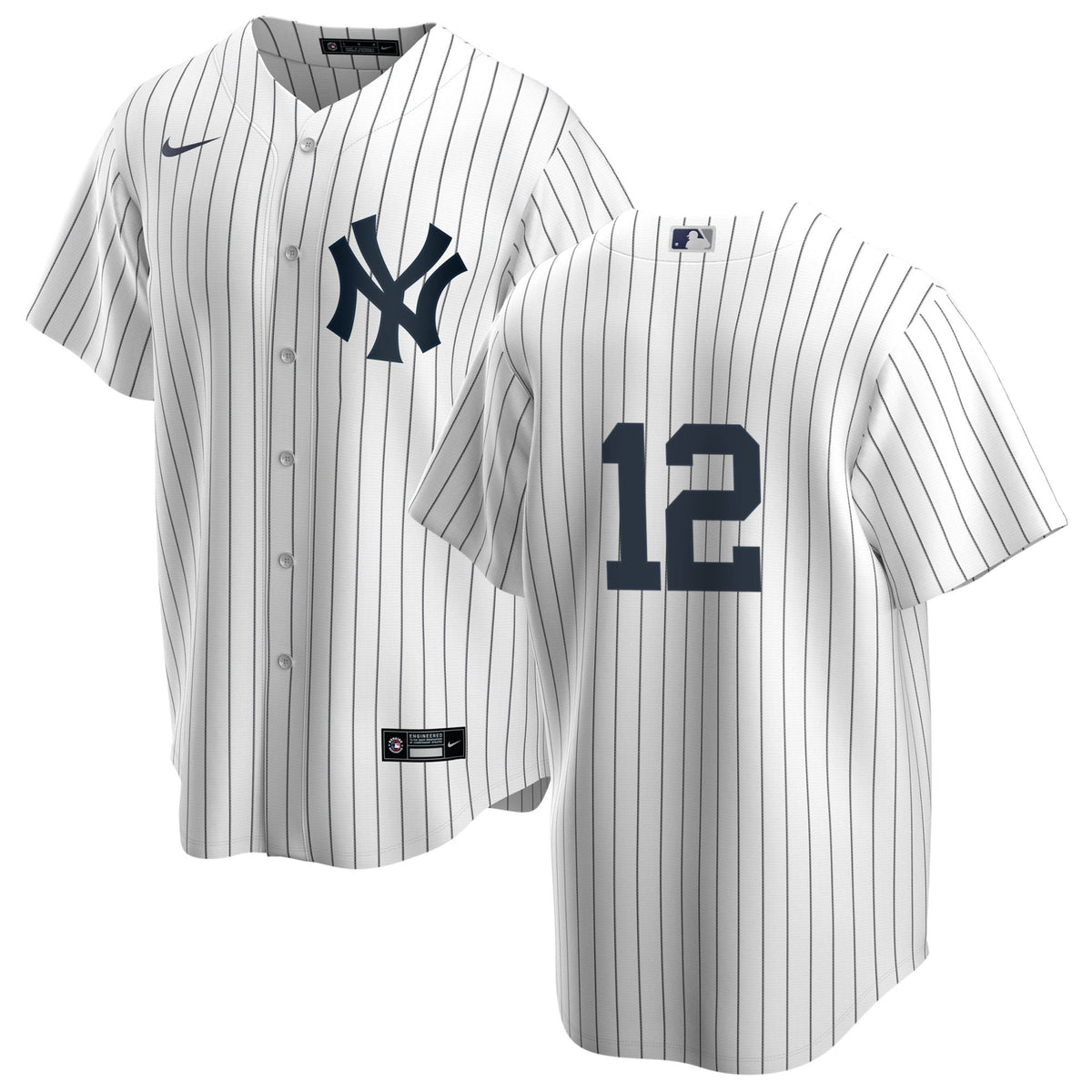 Nike Wade Boggs #12 White New York Yankees Home Official Replica Player Jersey for Men product image 1, provided for visual