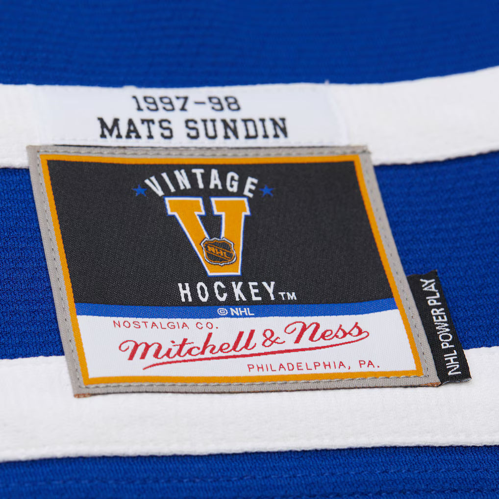 Mats Sundin Toronto Maple Leafs 1997-98 Blue Power Play Jersey for Men product image 7, provided for visual reference and