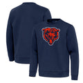Antigua Chicago Bears Navy Relevant Lightweight Full Chest Pullover Sweatshirt product image 1, provided for visual