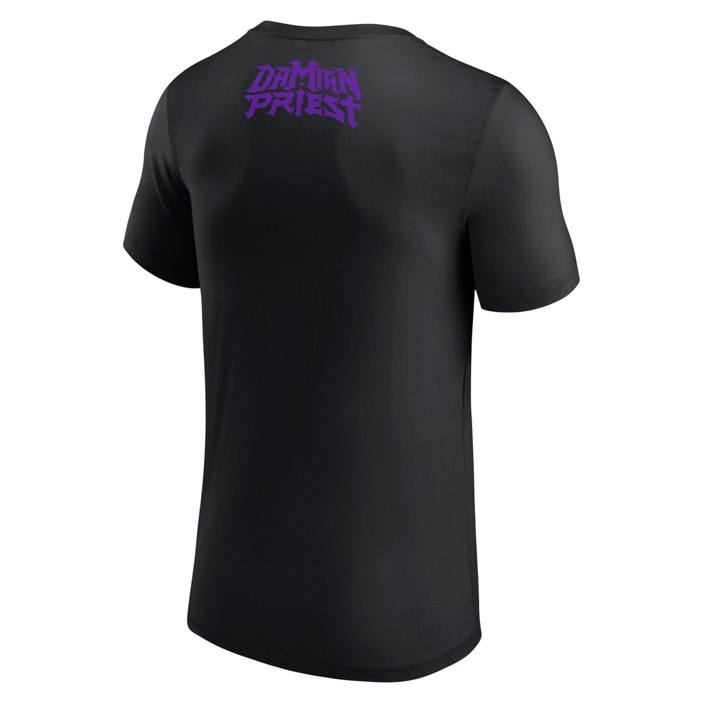 WWE Damian Priest Infamy Black T-Shirt for Men product image 3, provided for visual reference and product detail review