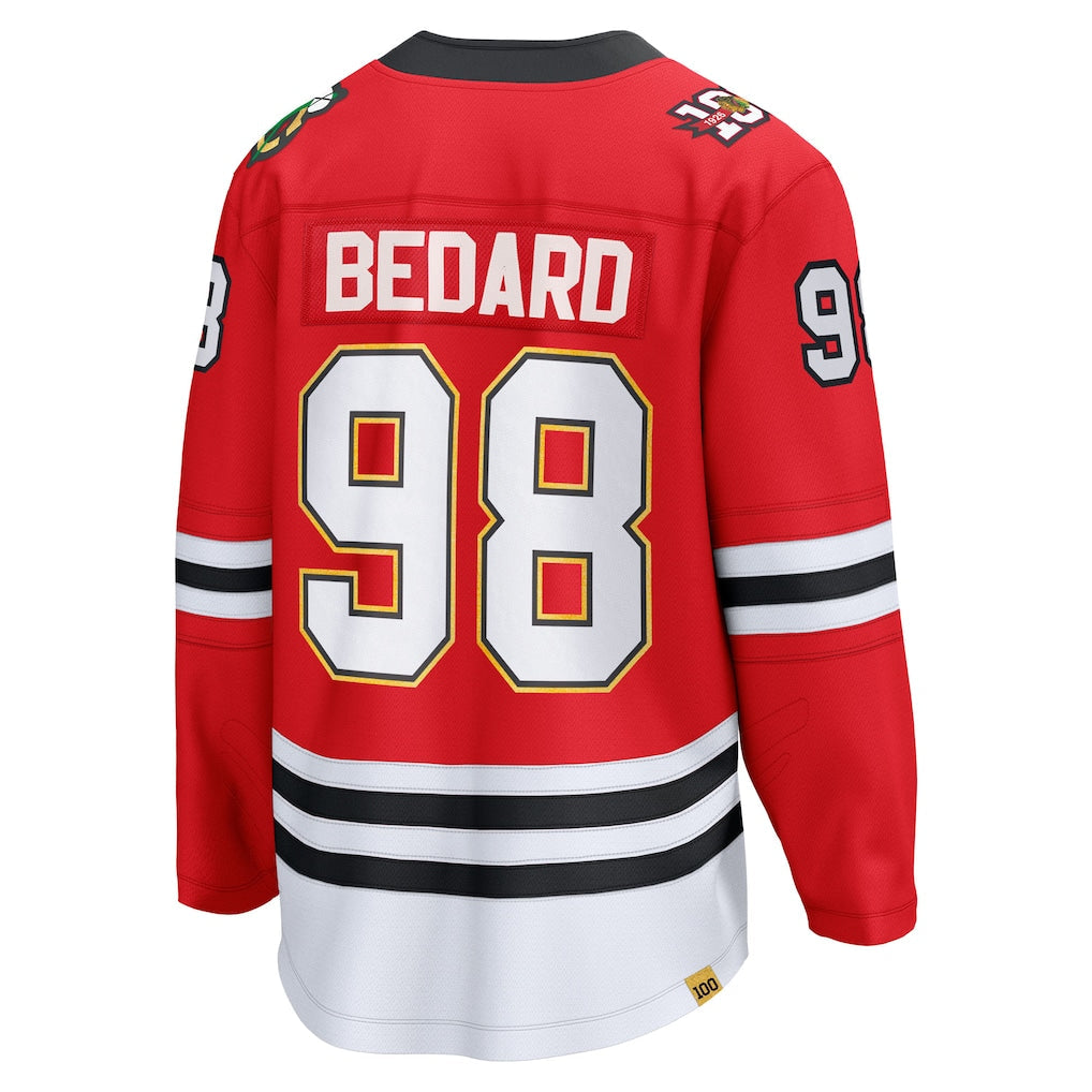 Chicago Blackhawks Connor Bedard Fanatics Red Centennial Breakaway Player Jersey for Men product image 3, provided for