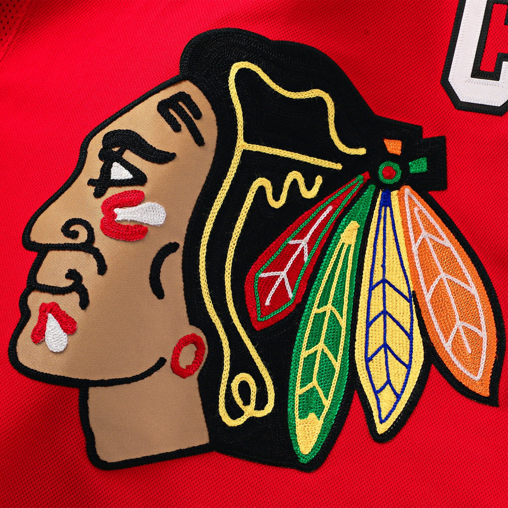 Chicago Blackhawks Fanatics Red Home Premium Blank Jersey for Men product image 4, provided for visual reference and product