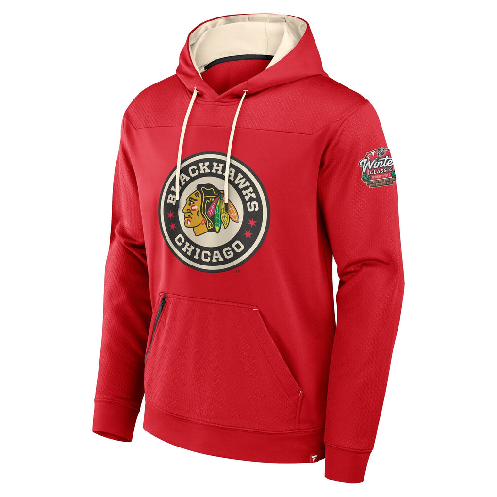 Chicago Blackhawks Fanatics Red 2025 NHL Winter Classic Defender Poly Fleece Pullover Hoodie for Men product image 2,