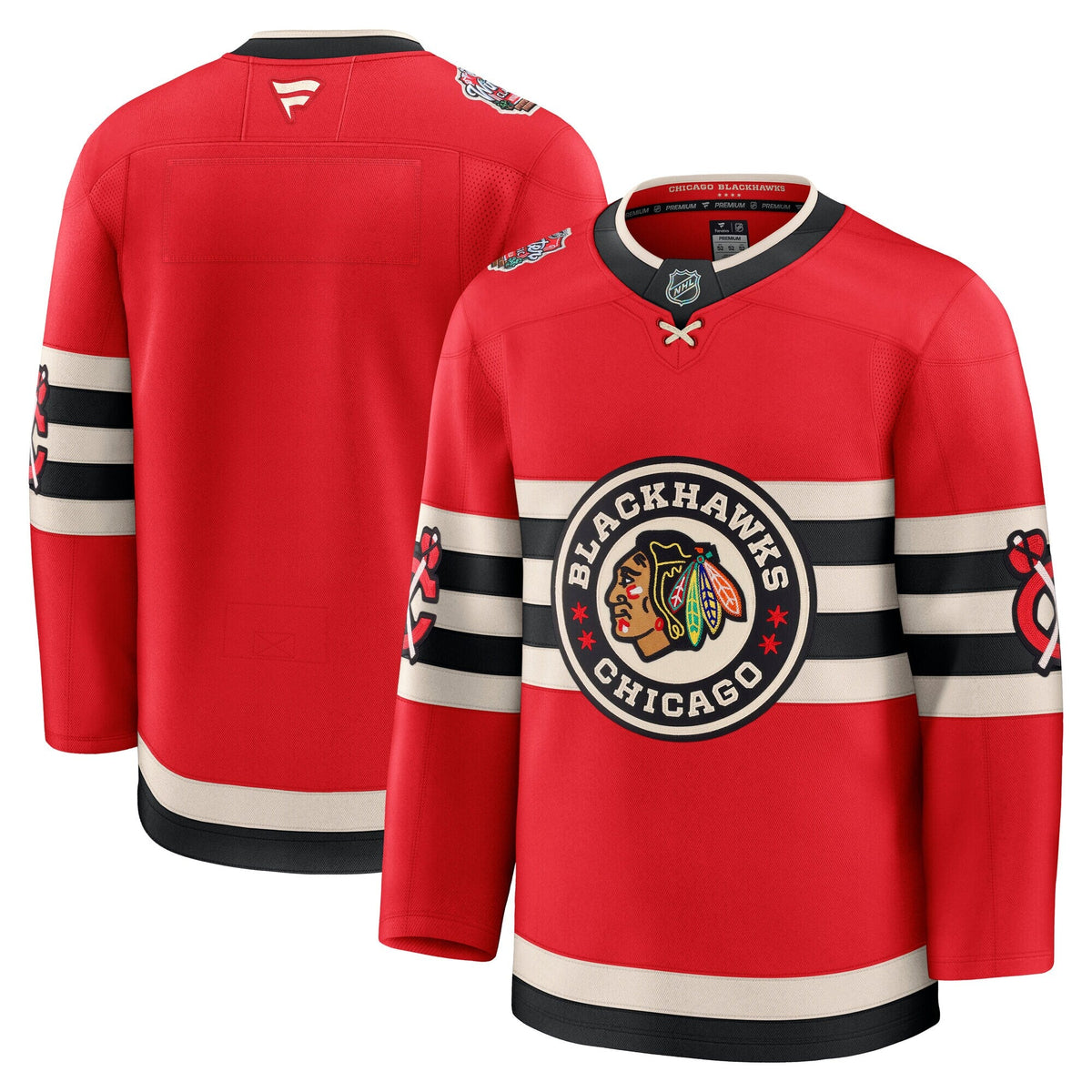 Chicago Blackhawks Fanatics Red 2025 NHL Winter Classic Premium Blank Jersey for Men product image 1, provided for visual
