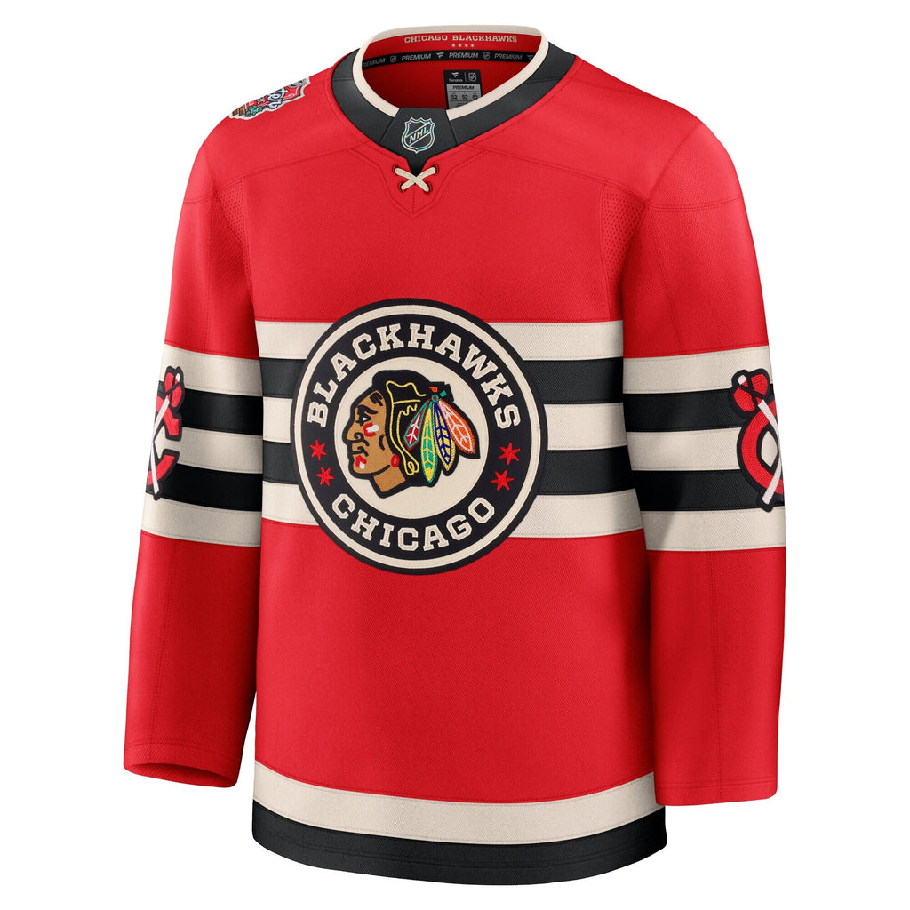 Chicago Blackhawks Fanatics Red 2025 NHL Winter Classic Premium Blank Jersey for Men product image 2, provided for visual