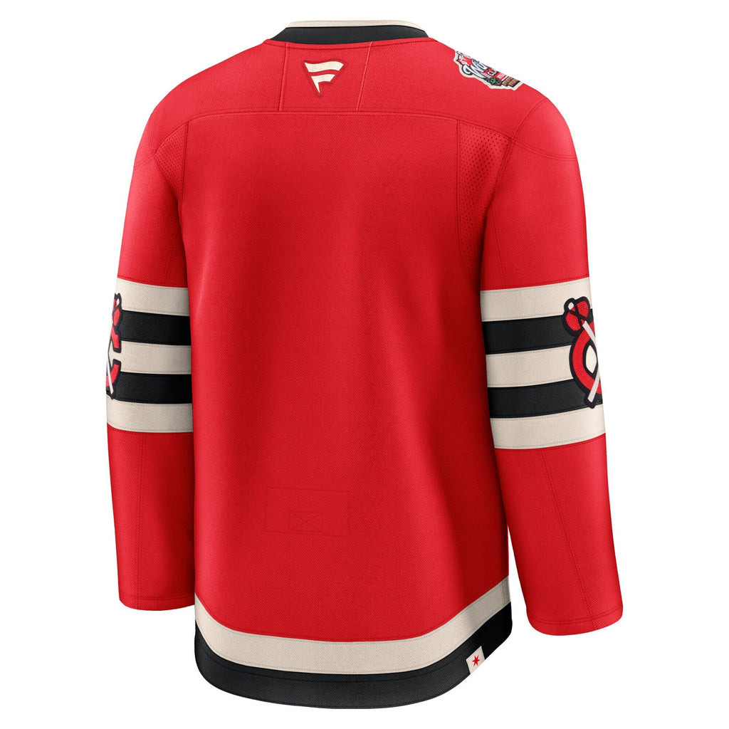 Chicago Blackhawks Fanatics Red 2025 NHL Winter Classic Premium Blank Jersey for Men product image 3, provided for visual