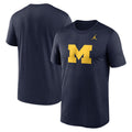 Michigan Wolverines Jordan Brand Navy Primary Logo T-Shirt product image 1, provided for visual reference and product detail