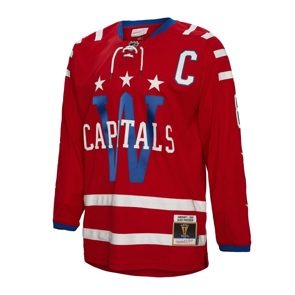 Washington Capitals Alexander Ovechkin Mitchell & Ness Red 2015 Captain Patch Blue Line Player Jersey for Men product image