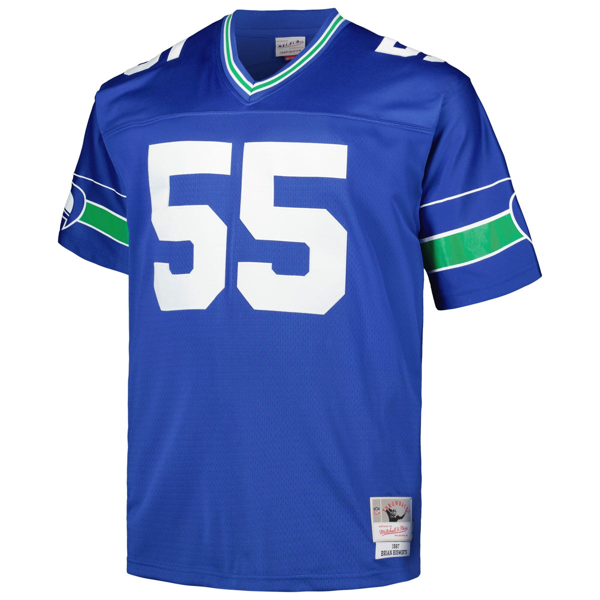 Brian Bosworth Seattle Seahawks Mitchell & Ness Royal 1987 Legacy Replica Jersey for Men product image 2, provided for