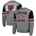 Mitchell & Ness Heather Gray Chicago Bears All Over 4.0 Vintage Logo Pullover Sweatshirt for Men product image 1, provided