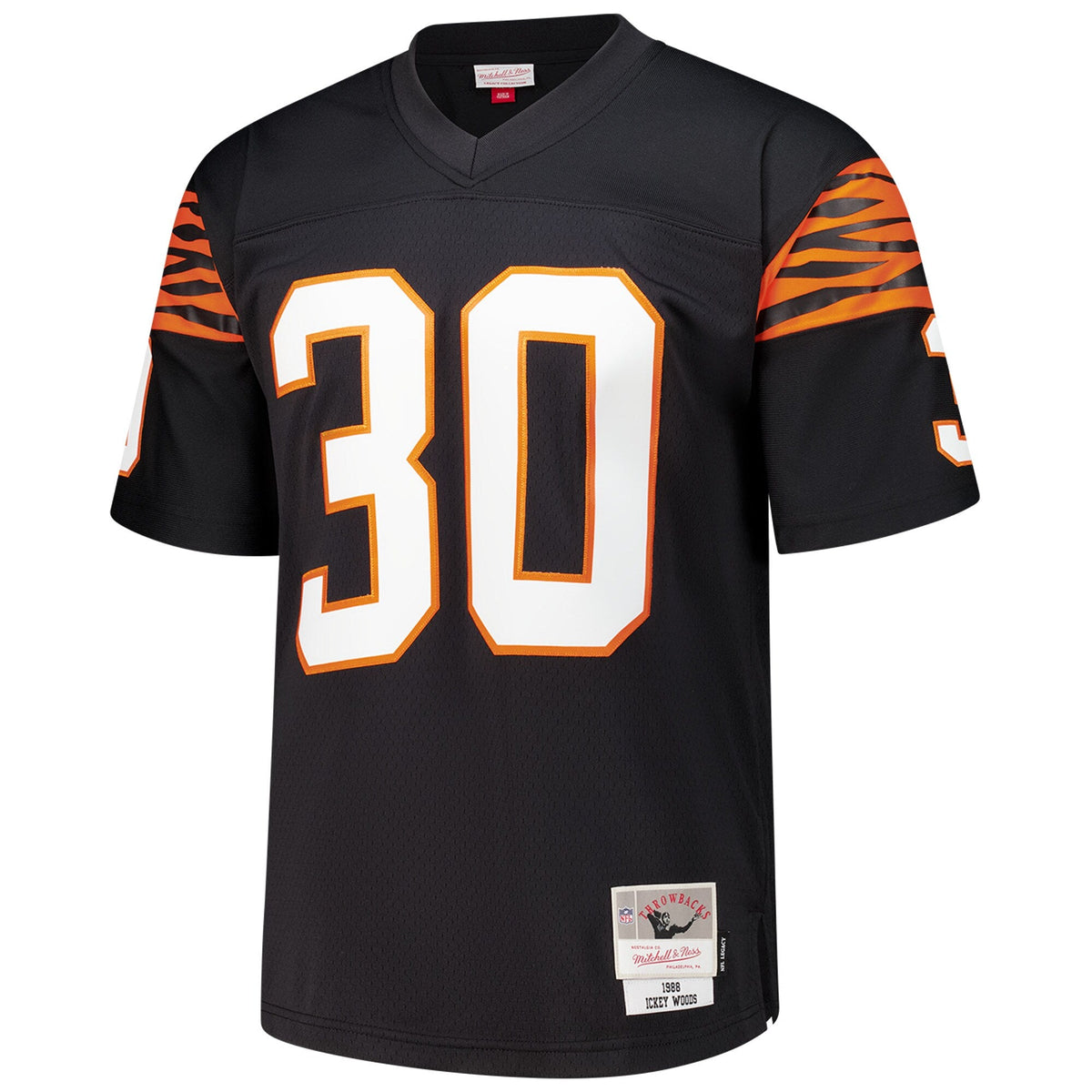 Cincinnati Bengals Ickey Woods Mitchell & Ness Black 1988 Legacy Replica Jersey for Men product image 2, provided for visual