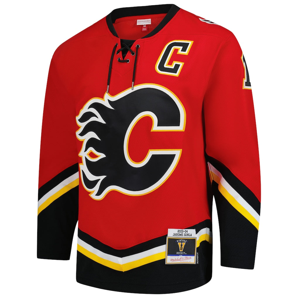Jerome Iginla Calgary Flames Red Mitchell & Ness Power Play Jersey for Men product image 2, provided for visual reference