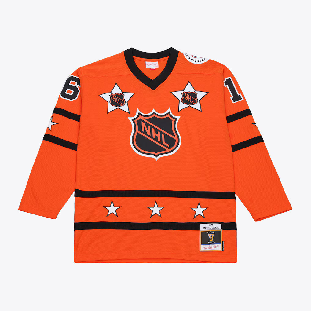 Marcel Dionne Mitchell & Ness 1976 NHL All-Star Game Power Play Jersey - Orange for Men product image 1, provided for visual