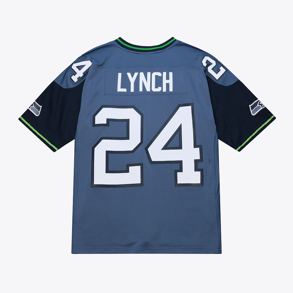 Seattle Seahawks Marshawn Lynch Mitchell & Ness Blue 2010 Legacy Replica Jersey for Men product image 2, provided for visual