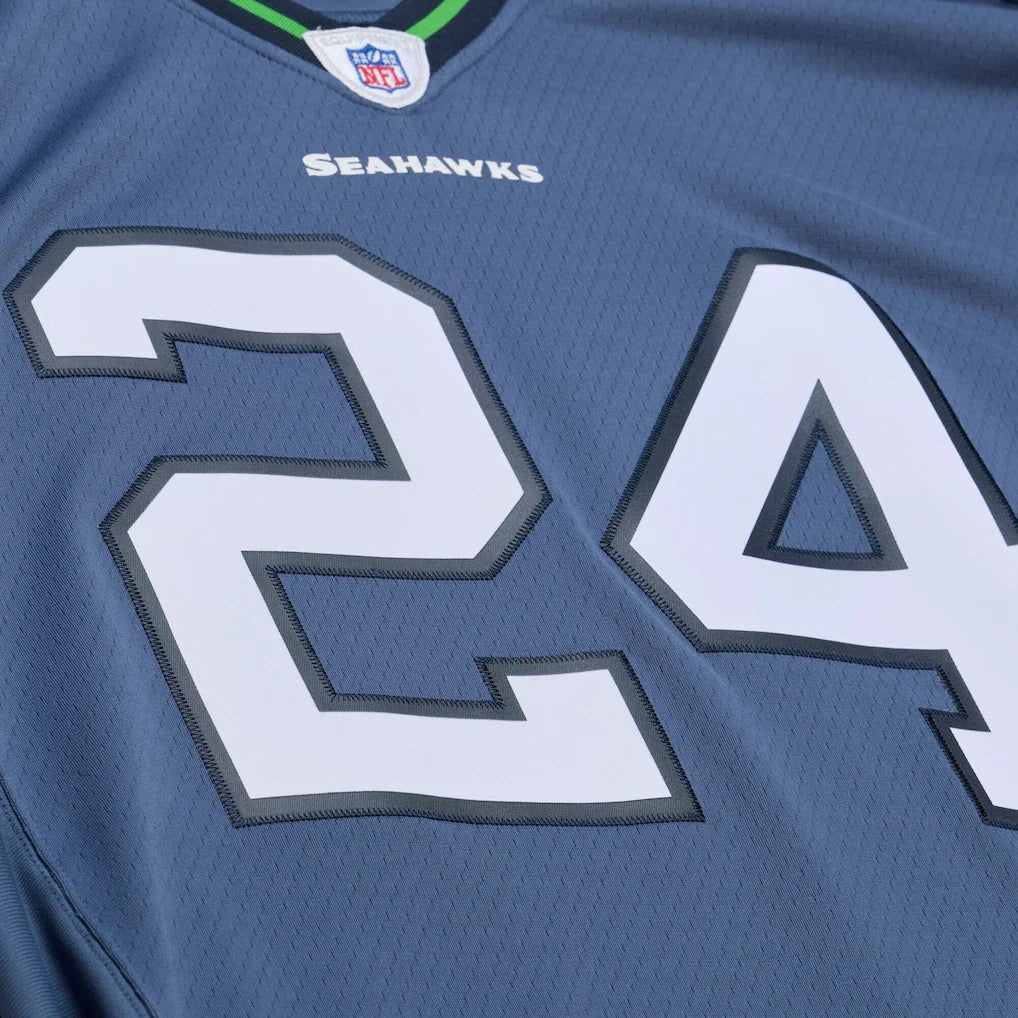 Seattle Seahawks Marshawn Lynch Mitchell & Ness Blue 2010 Legacy Replica Jersey for Men product image 3, provided for visual