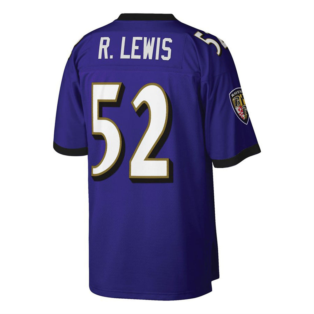 Youth Baltimore Ravens Ray Lewis Mitchell & Ness Purple Retired Player Vintage Replica Jersey product image 3, provided for
