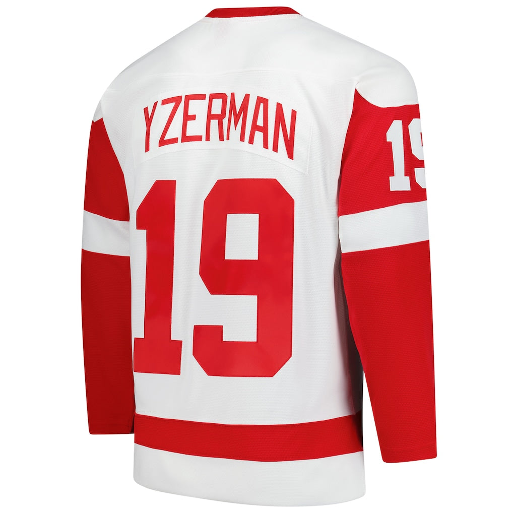 Steve Yzerman Detroit Red Wings 1983-84 White Mitchell & Ness Power Play Jersey for Men product image 3, provided for visual