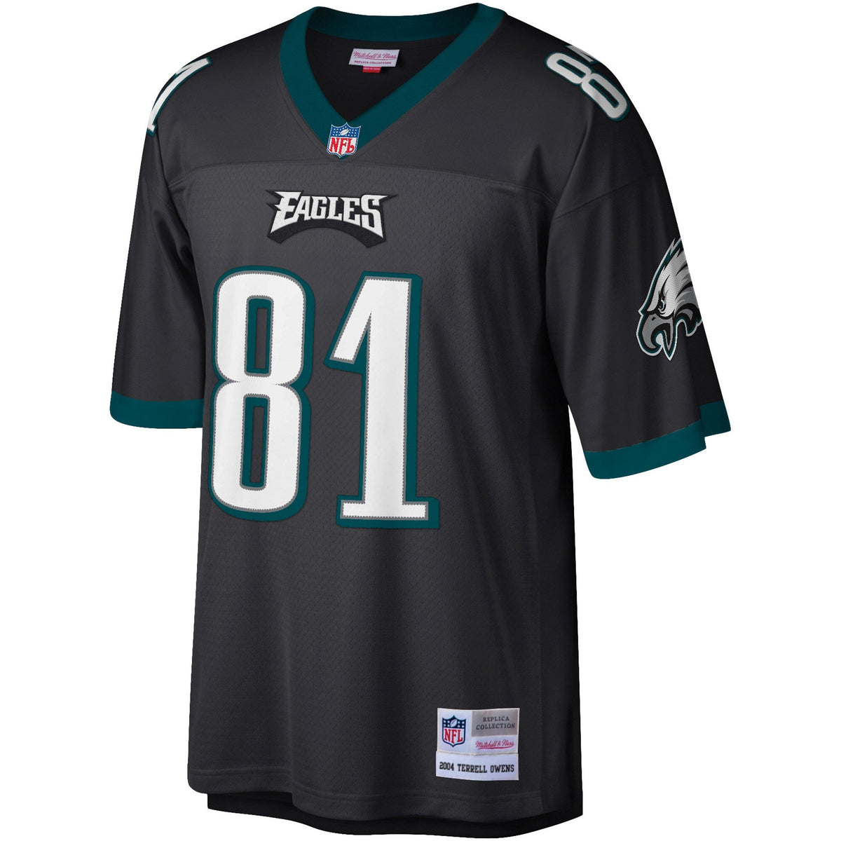 Terrell Owens Philadelphia Eagles 2004 Black Mitchell & Ness Legacy Replica Jersey for Men product image 2, provided for