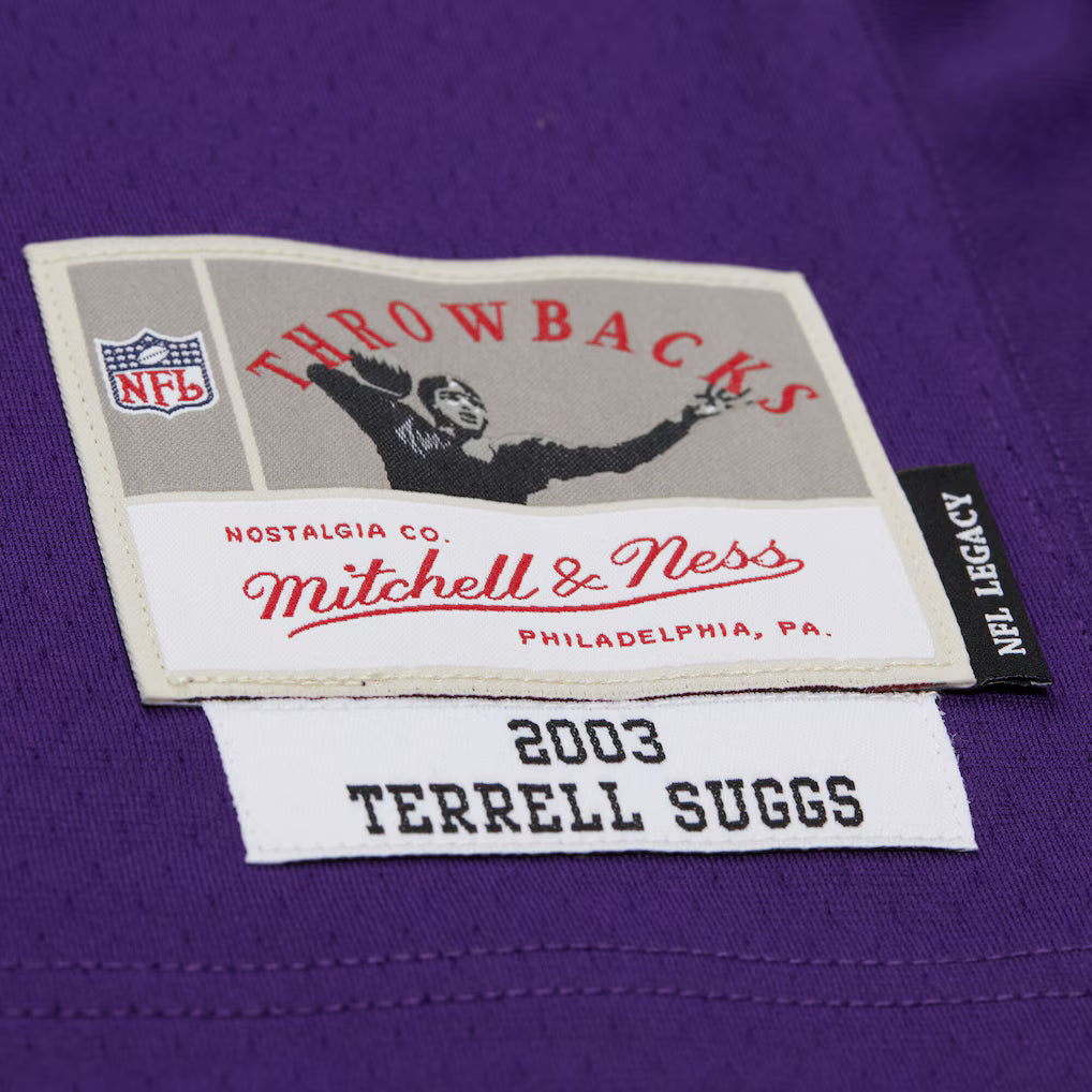 Mitchell & Ness Terrell Suggs Purple Baltimore Ravens 2003 Legacy Replica Jersey for Men product image 7, provided for