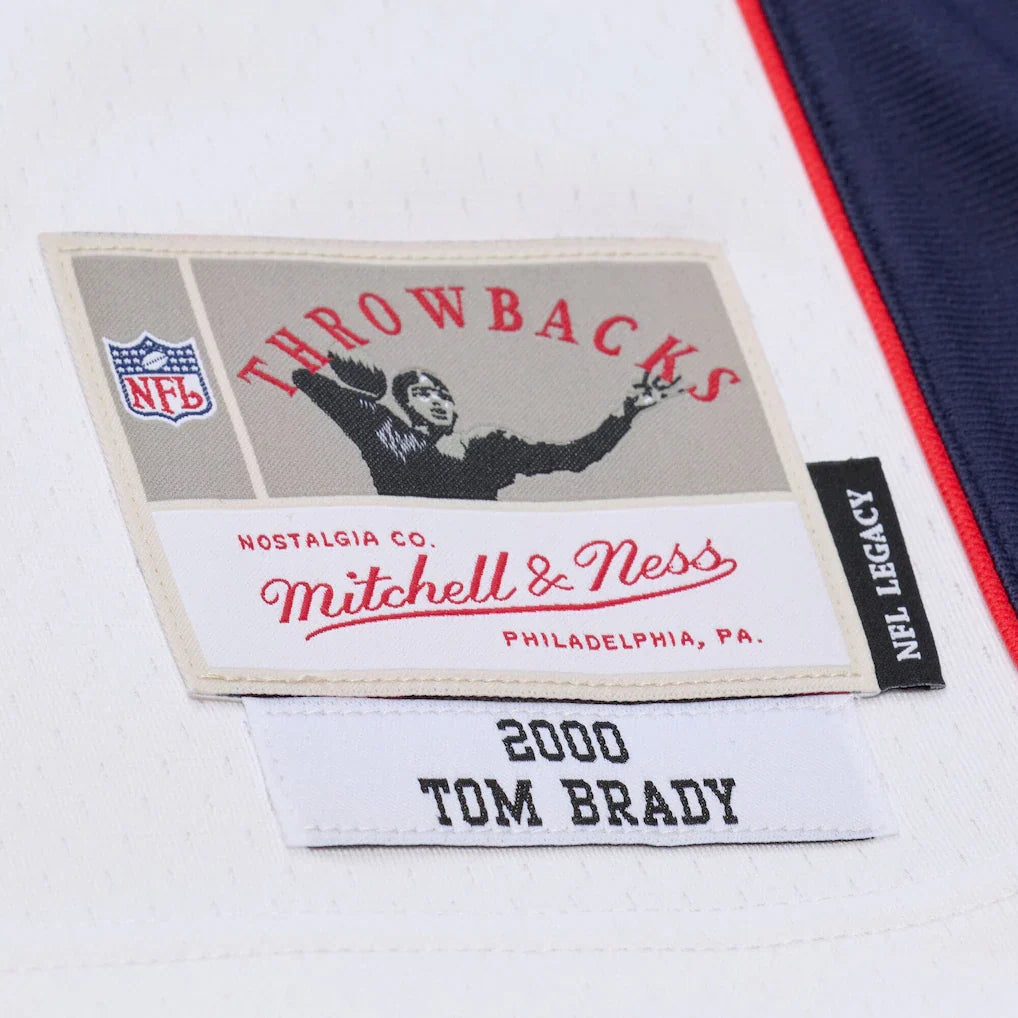 Mitchell & Ness Tom Brady White New England Patriots 2000 Legacy Replica Jersey for Men product image 6, provided for visual